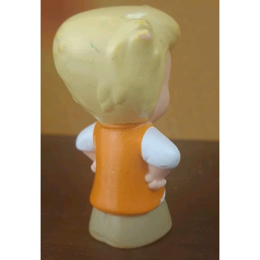 Fisher Price Little People Eddie Blonde Boy Orange Vest Airplane Passenger 2012